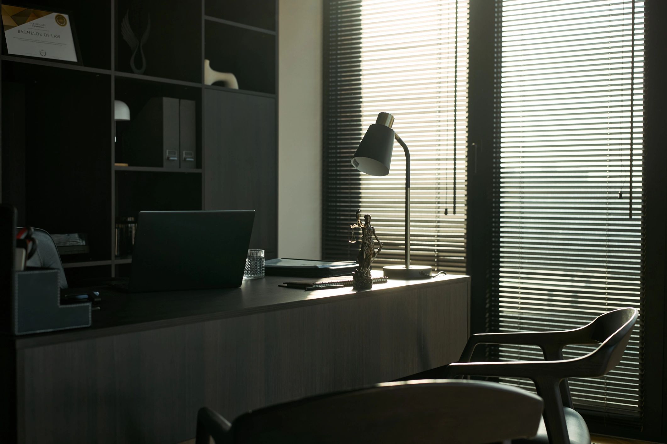 Organized office interior representing secure planning and documentation
